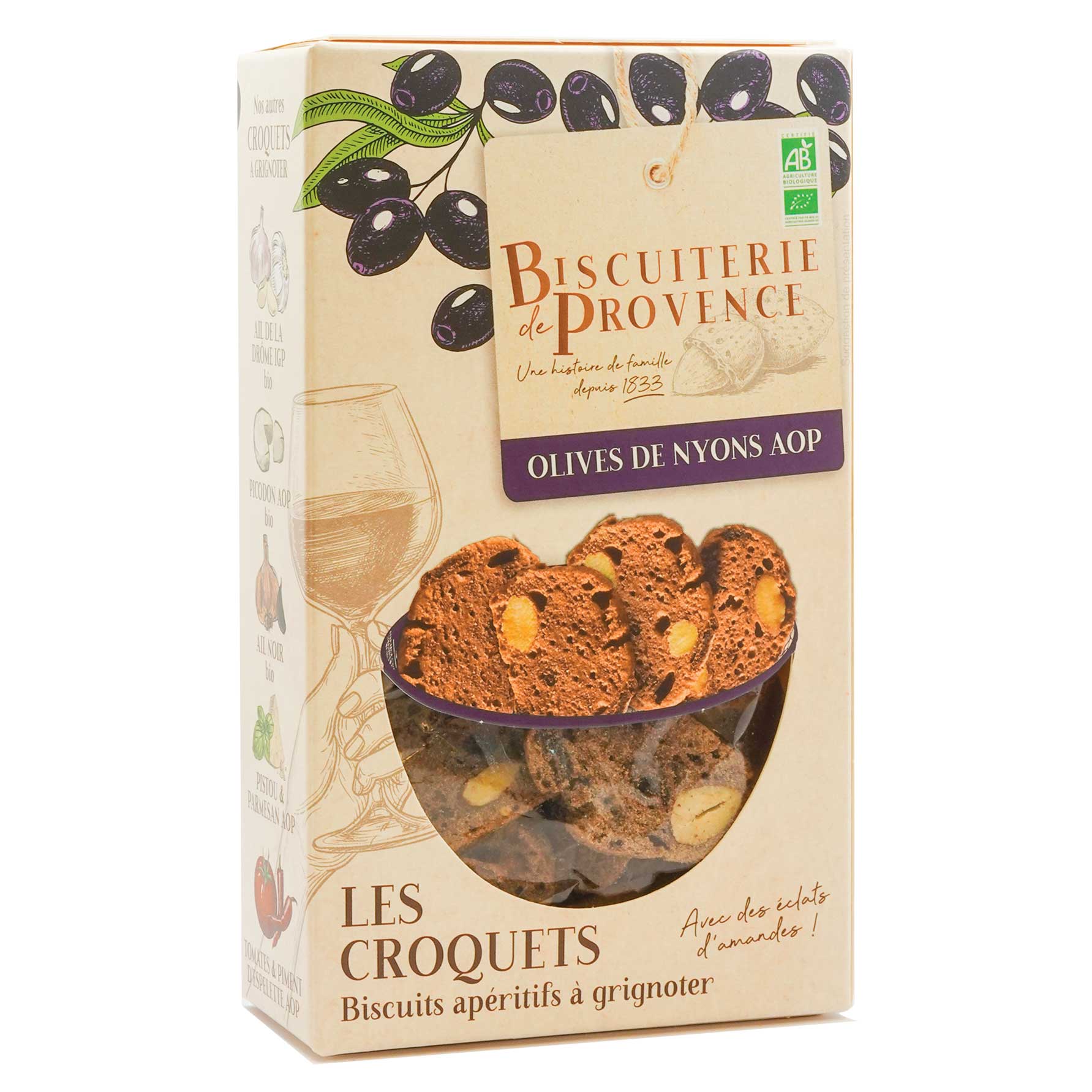 BISC. DE PROVENCE - BIO Croquets mit Oliven aus Nyons g-U- 90g - DE-ÖKO-006
