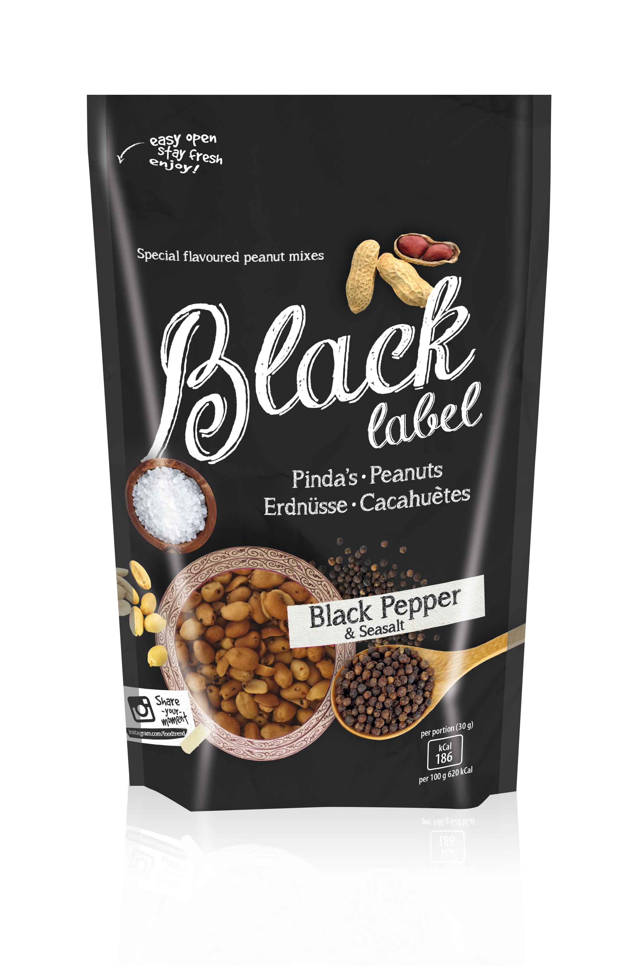 FOODTREND - Schwarzer Pfeffer Erdnüsse 200g