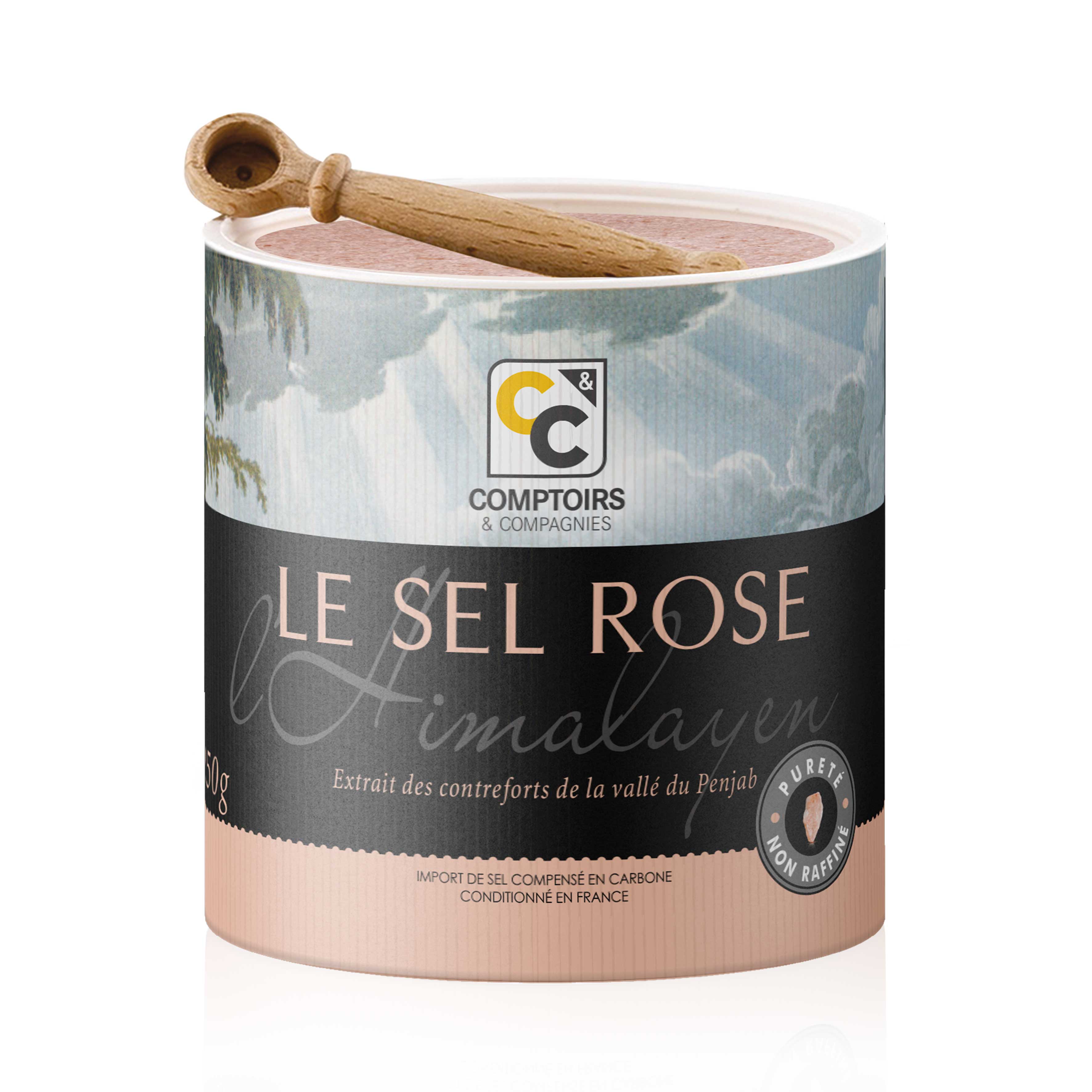 COMPTOIRS & CIE - Salz  rosa "l'Himalayen" Dose & Löffelschen 250g (-)