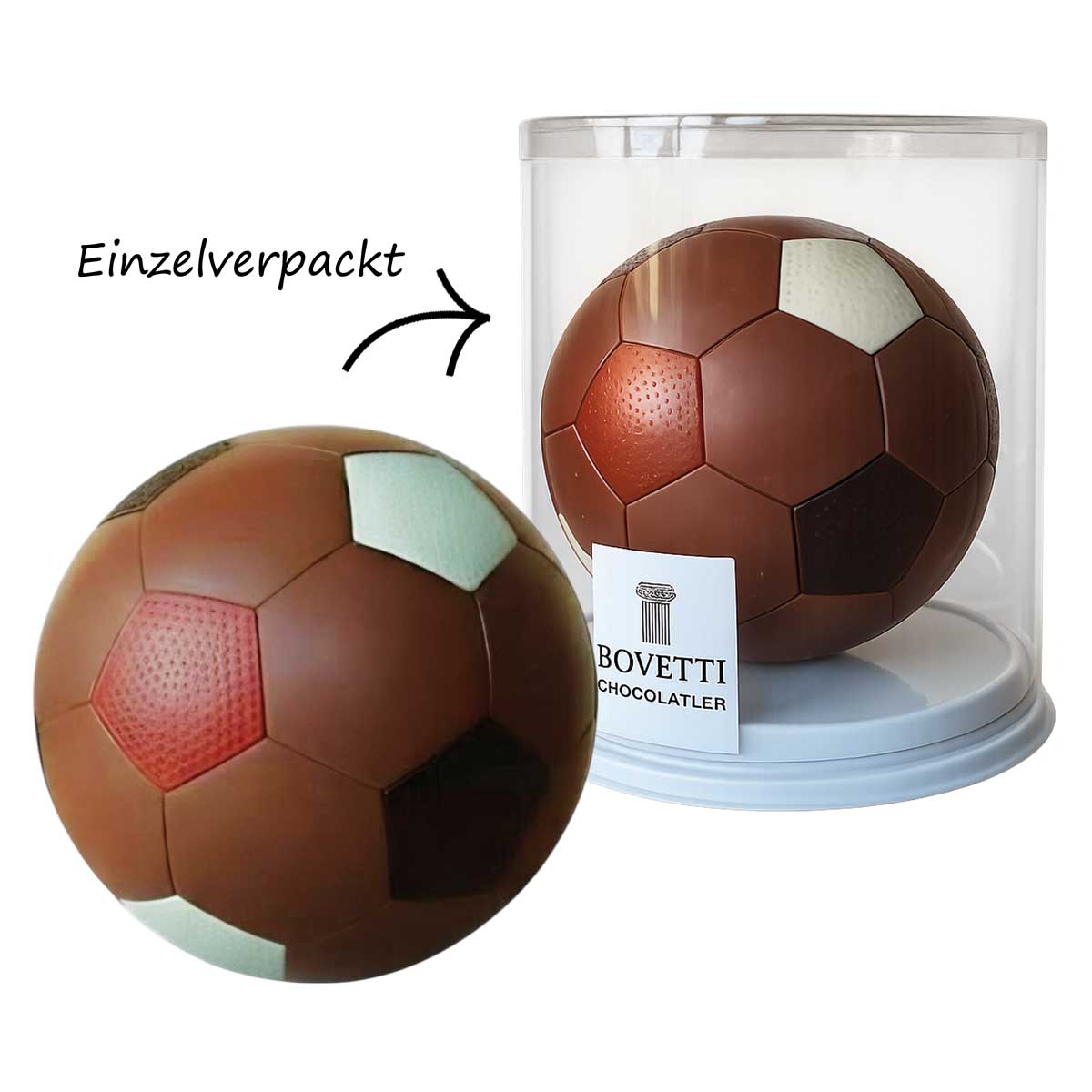VORBESTELLUNG - BOVETTI - Vollmilchschokoladen-Fußball 150g (12 cm) *** Bestellung bis 06.04.2026 - Lieferung ab 20.05.2026 ***